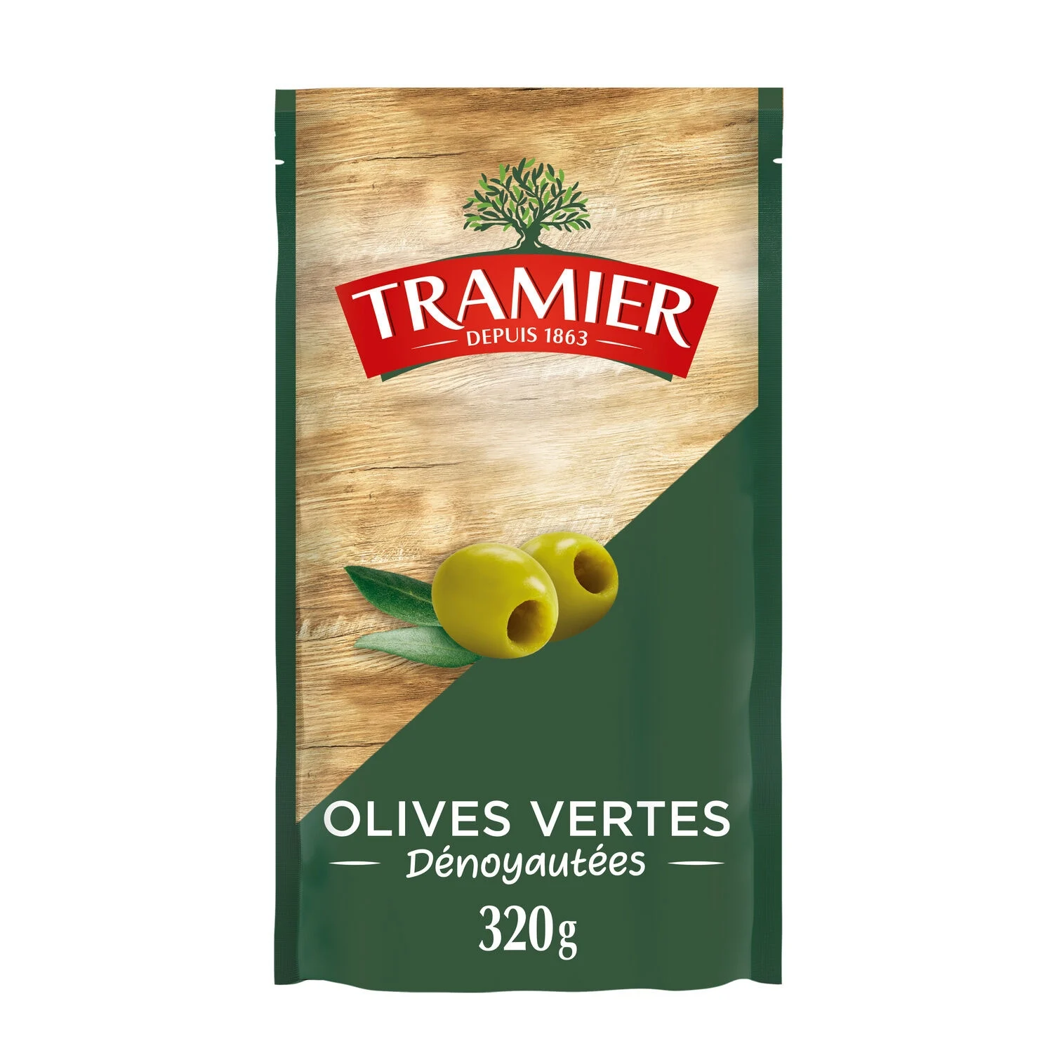 Olives vertes dénoyautées Tramier 