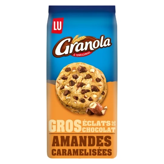 Granola Lu cookies aux gros éclats chocolat et aux amandes caramélisées 