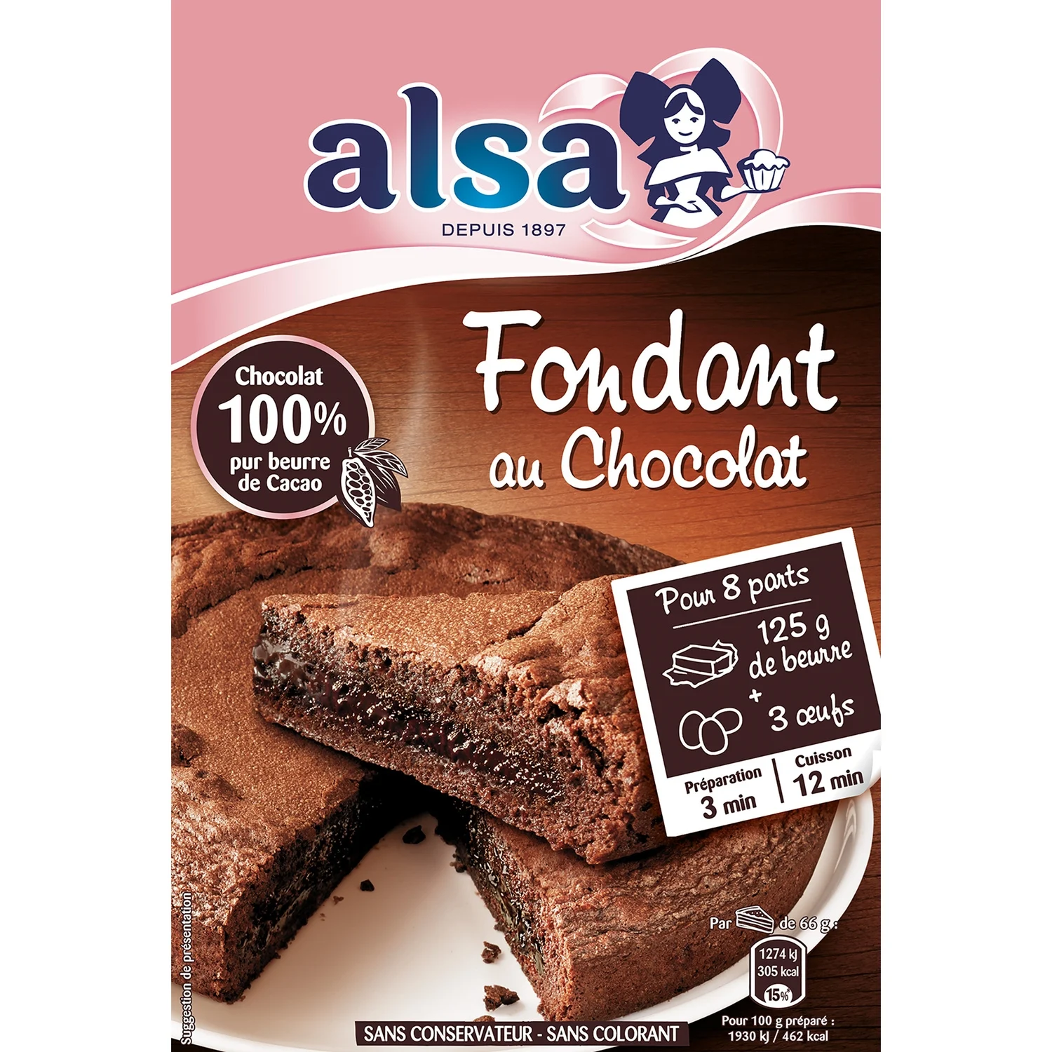 Fondant au chocolat Alsa