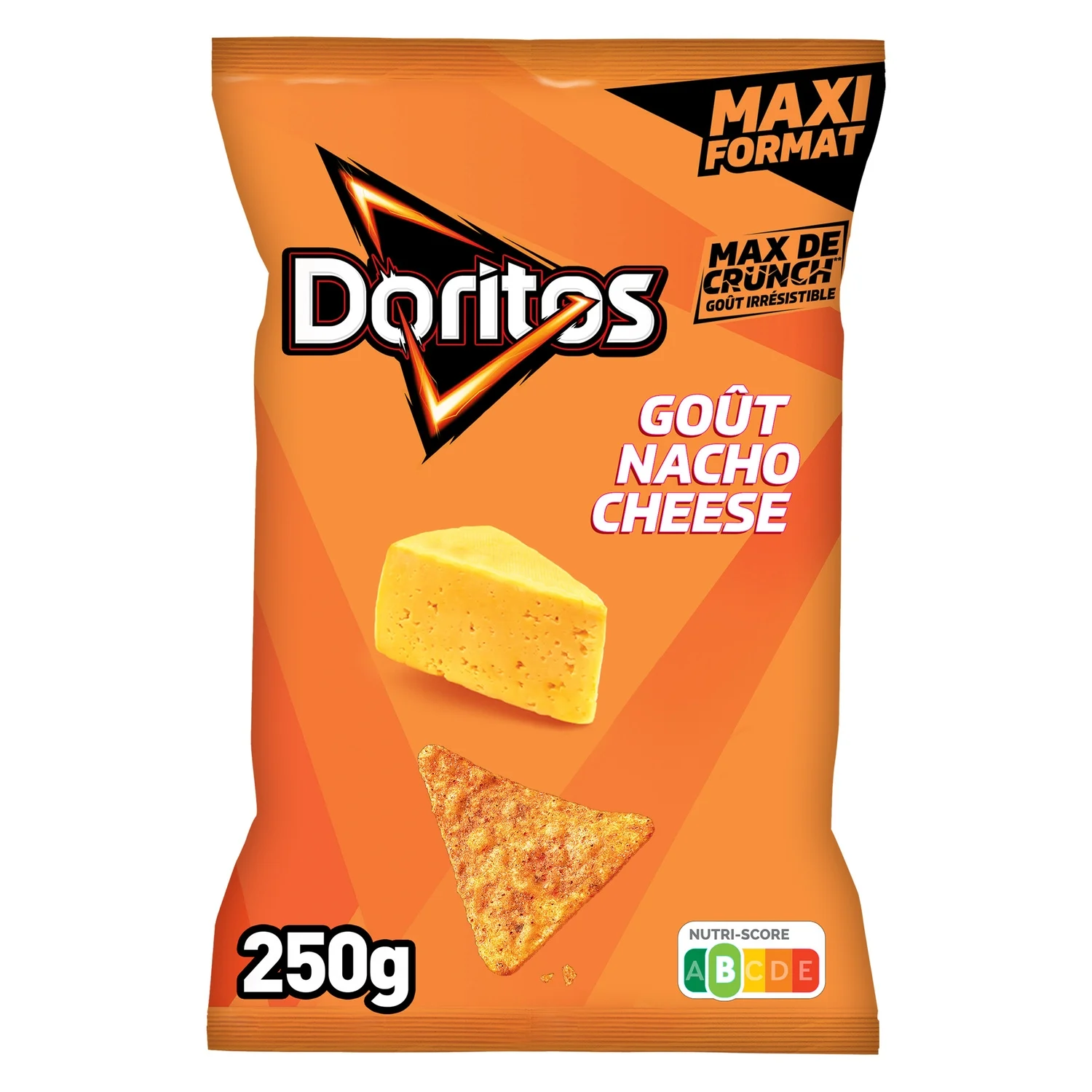 Tortilla chips goût nacho cheese maxi format Doritos