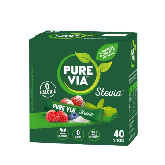 Stévia édulcorant en sticks Pure Via 