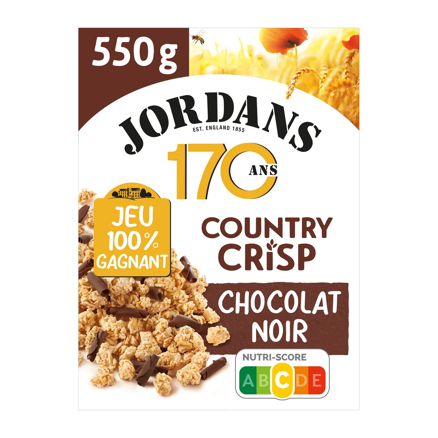 Céréales Jordan's Country Crisp chocolat noir 70%