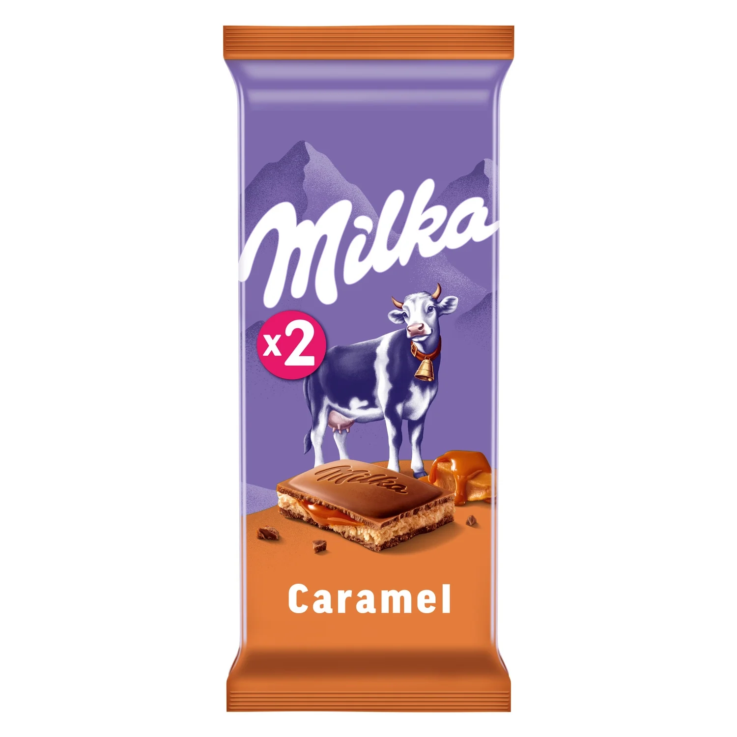Milka tablettes de chocolat au caramel