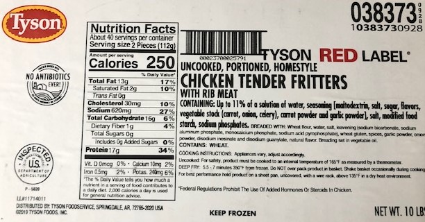 Breaded Chicken tender 2.27kg Pouch