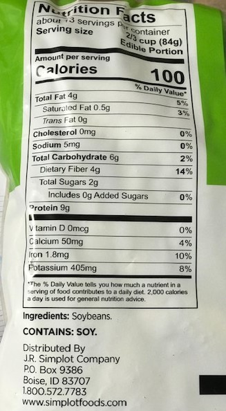 Whole Frozen Edamame 1.135 Kg Bag Unit