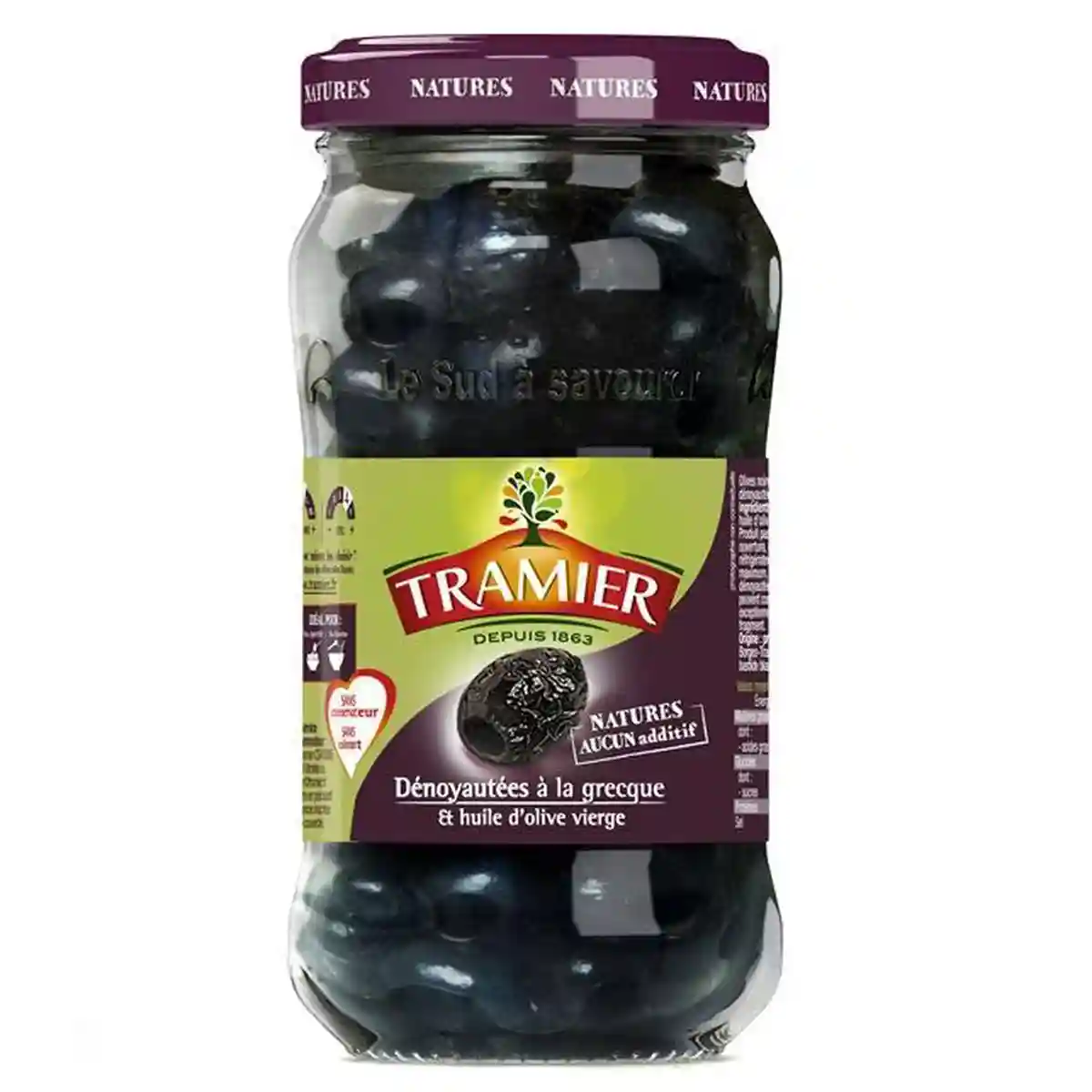 Olives noires dénoyautées à la grecque Tramier