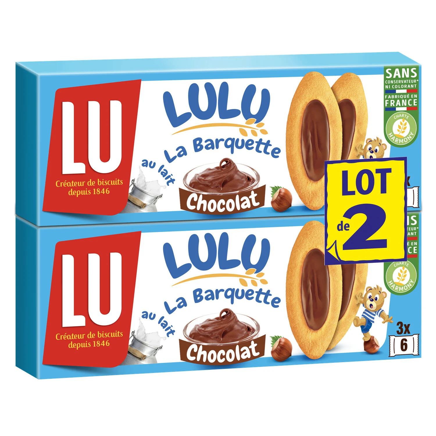 La barquette de Lu au chocolat