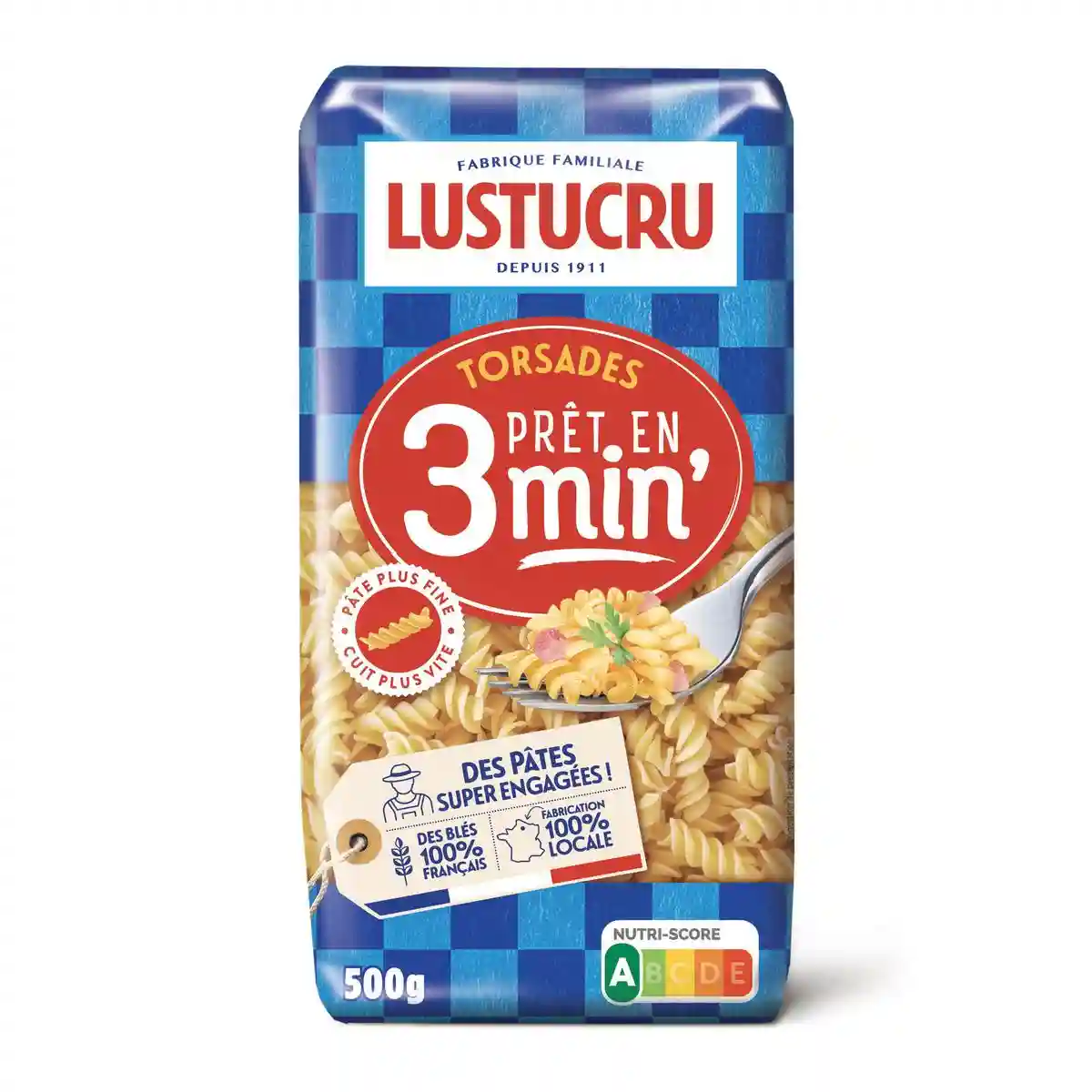 Torsettes cuisson rapide Lustucru 