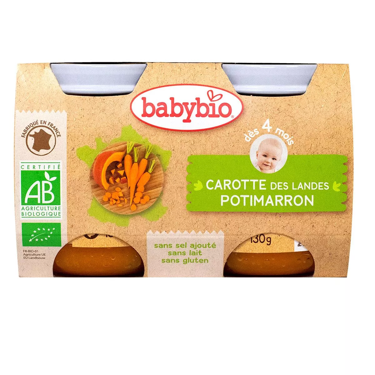 Baby Bio Carottes des Landes potimarron