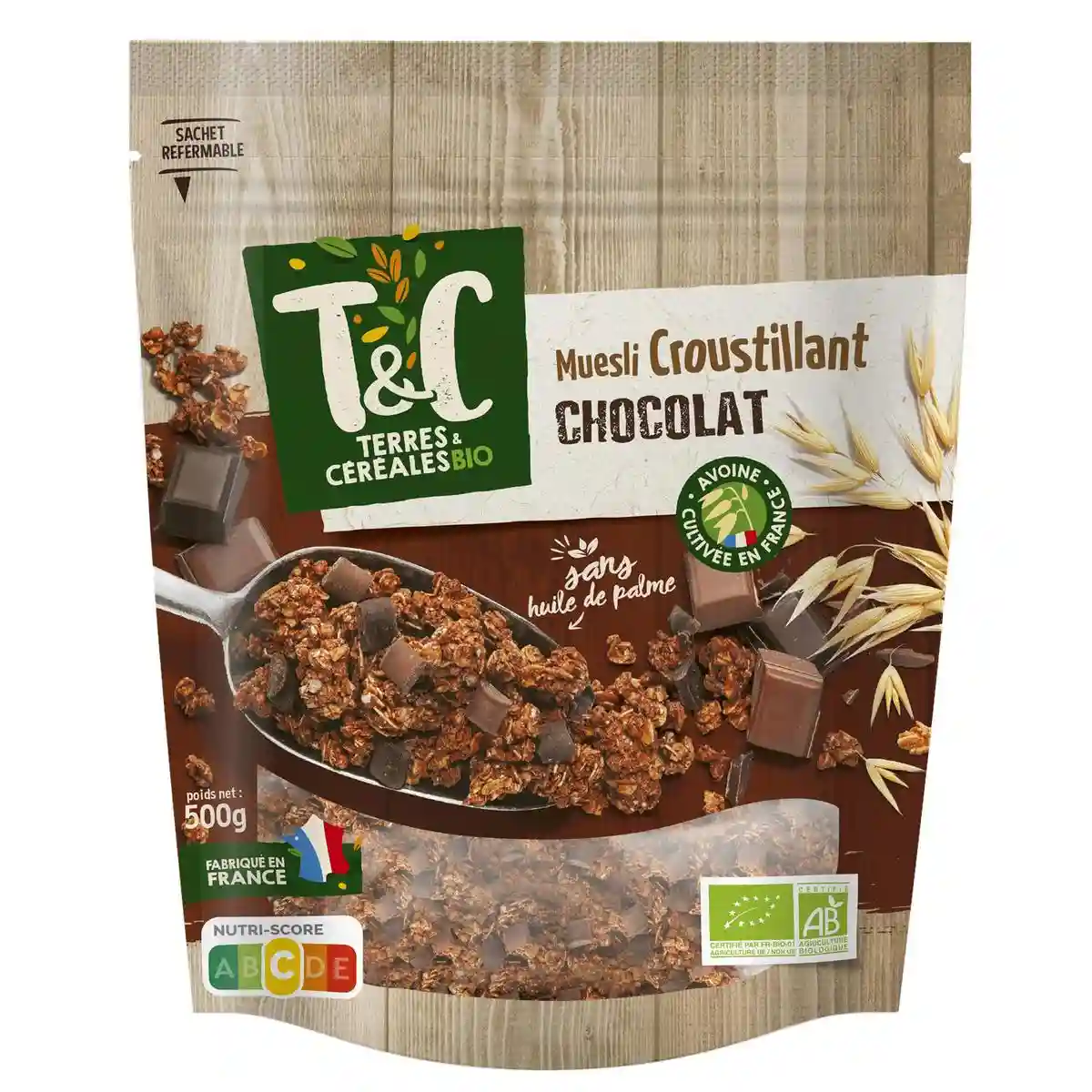 Muesli croustillant au chocolat Terres & céréales