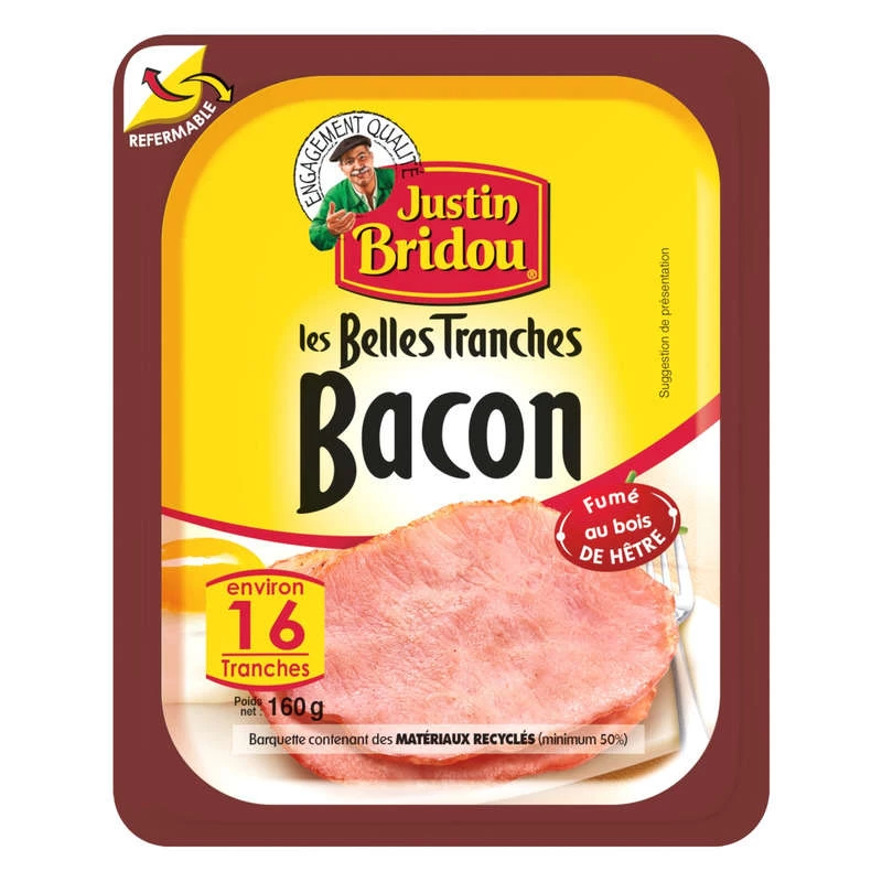 Justin Bridou Bacon sliced