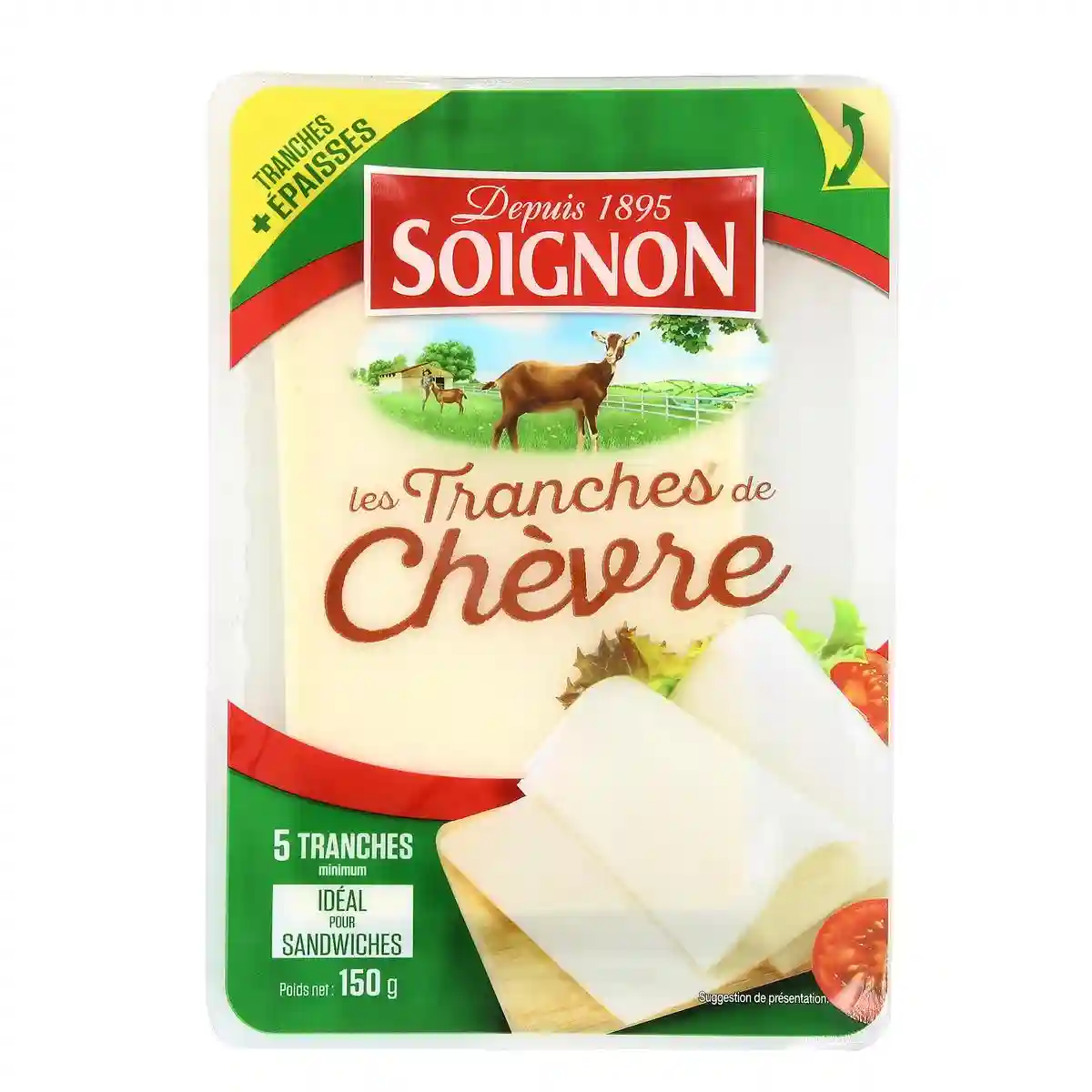 Soignon slices of goat cheese