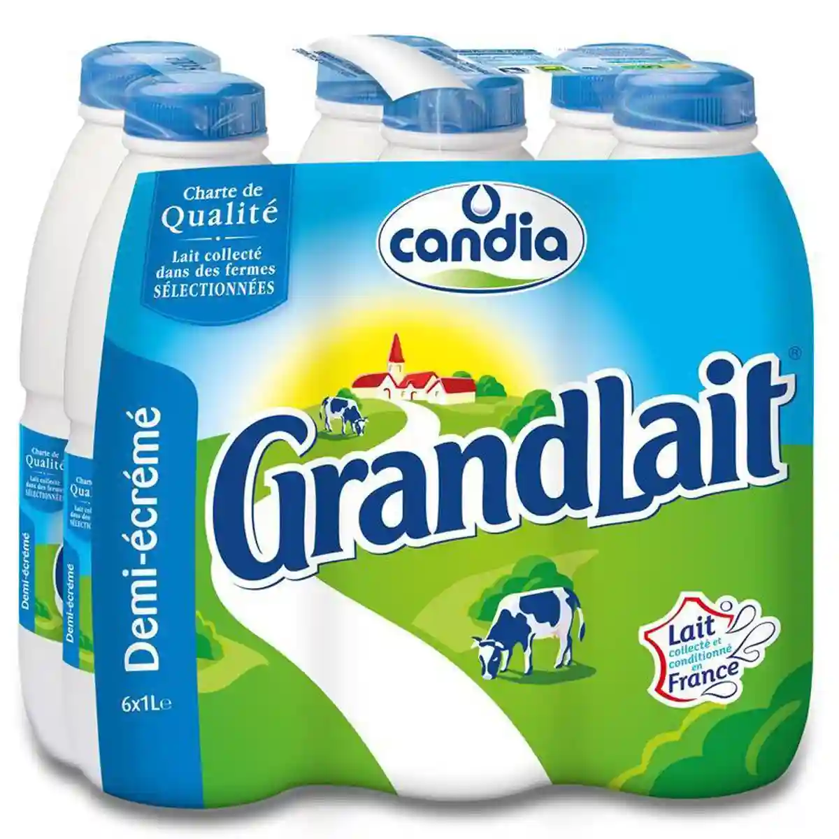 GrandLait semi-skimmed milk 6*1L