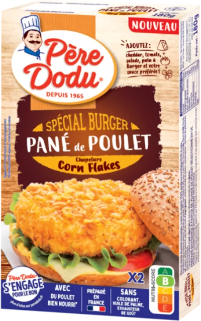 Père Dodu burger chicken breading