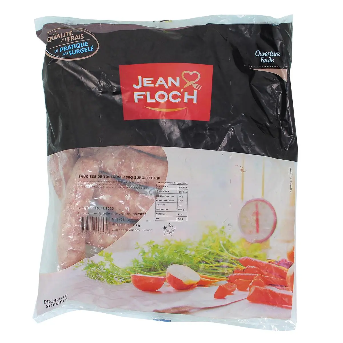 Jean Floch pure pork Toulouse sausage