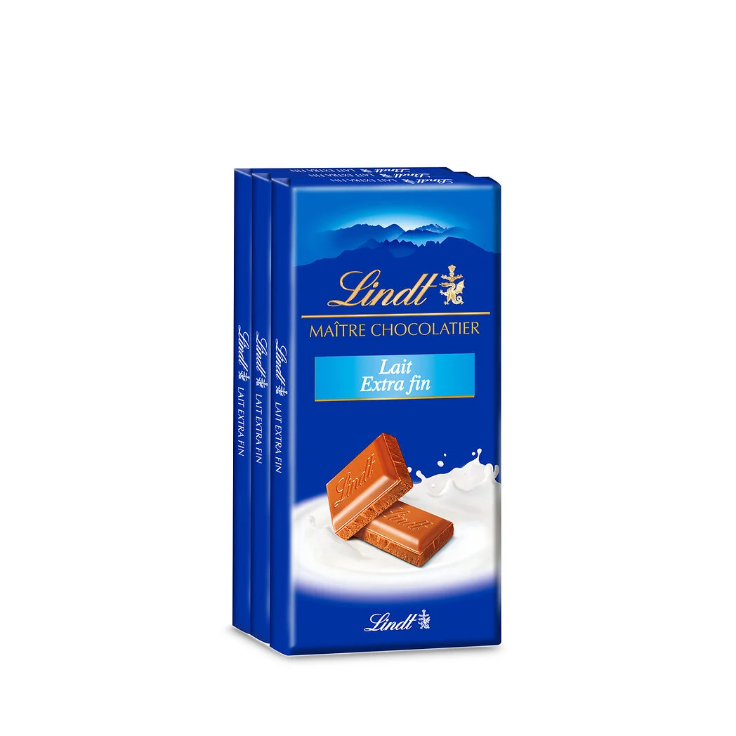 Lindt chocolat au lait extra fin