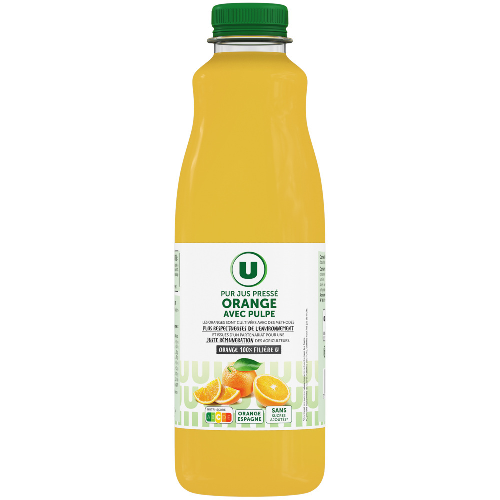 Pure orange juice with pulp U