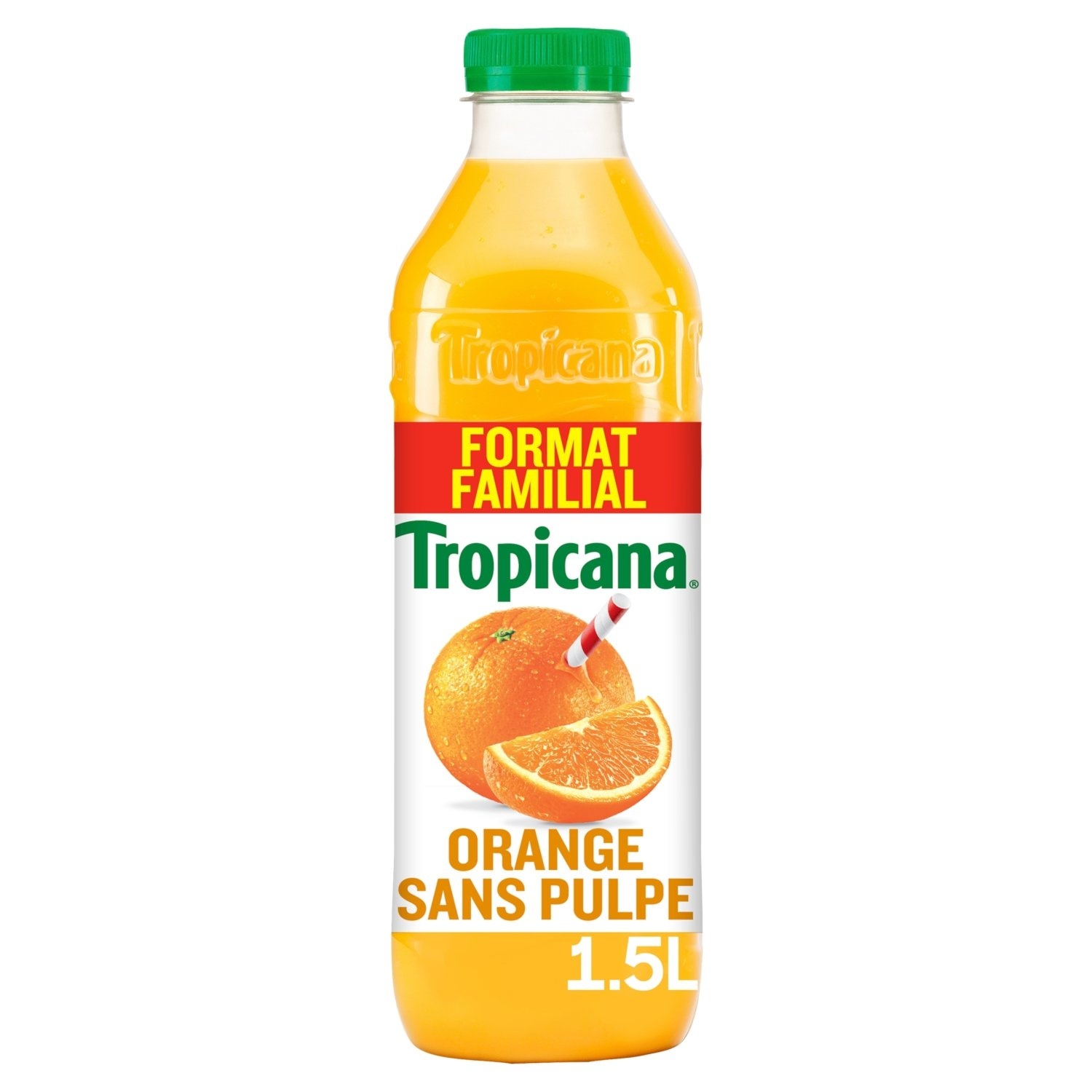 Tropicana pressed orange juice without pulp family size 1.5 L