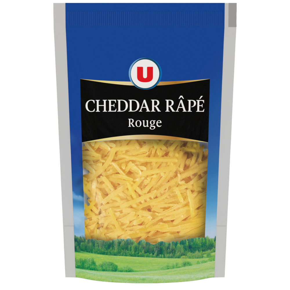 Grated red cheddar U