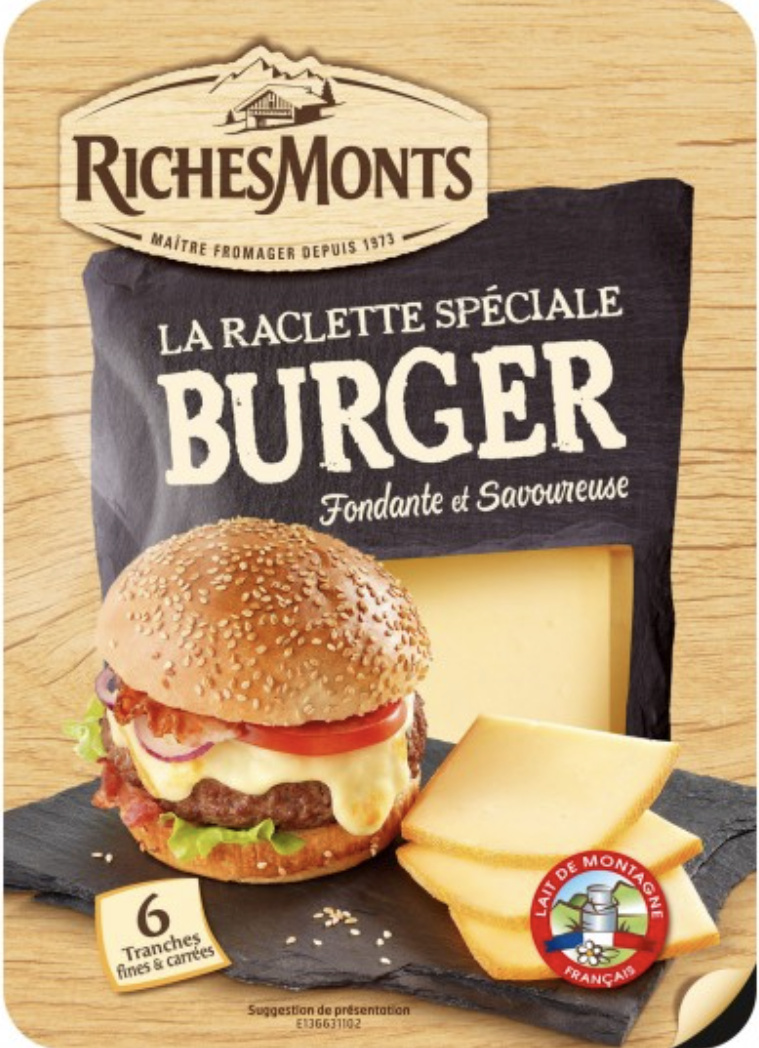 Riches Monts raclette cheese burger special