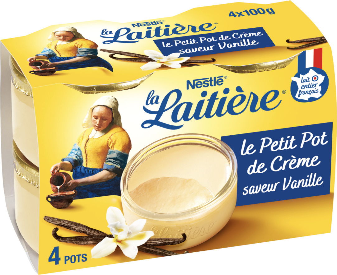 La Laitière small jar of vanilla-flavored cream