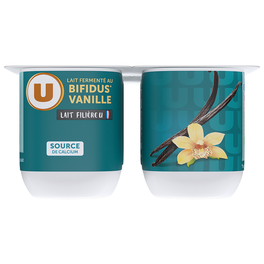 Bifidus-sweetened fermented milk yogurt vanilla flavor U