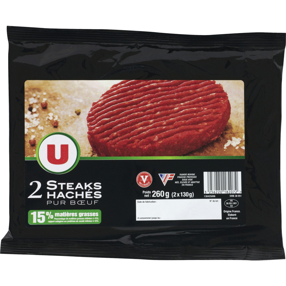 Ground steak, 15% fat U