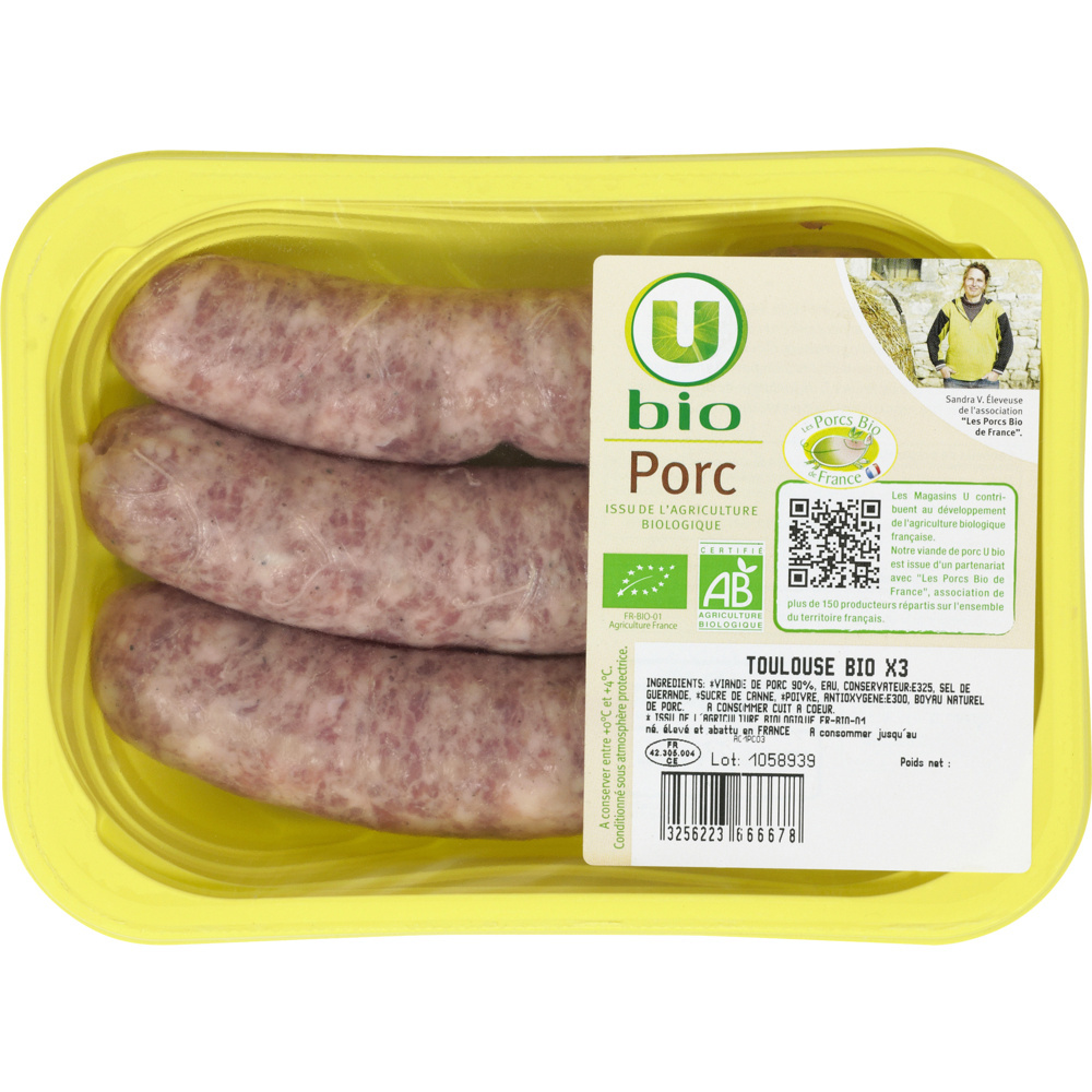 Organic Toulouse sausage U