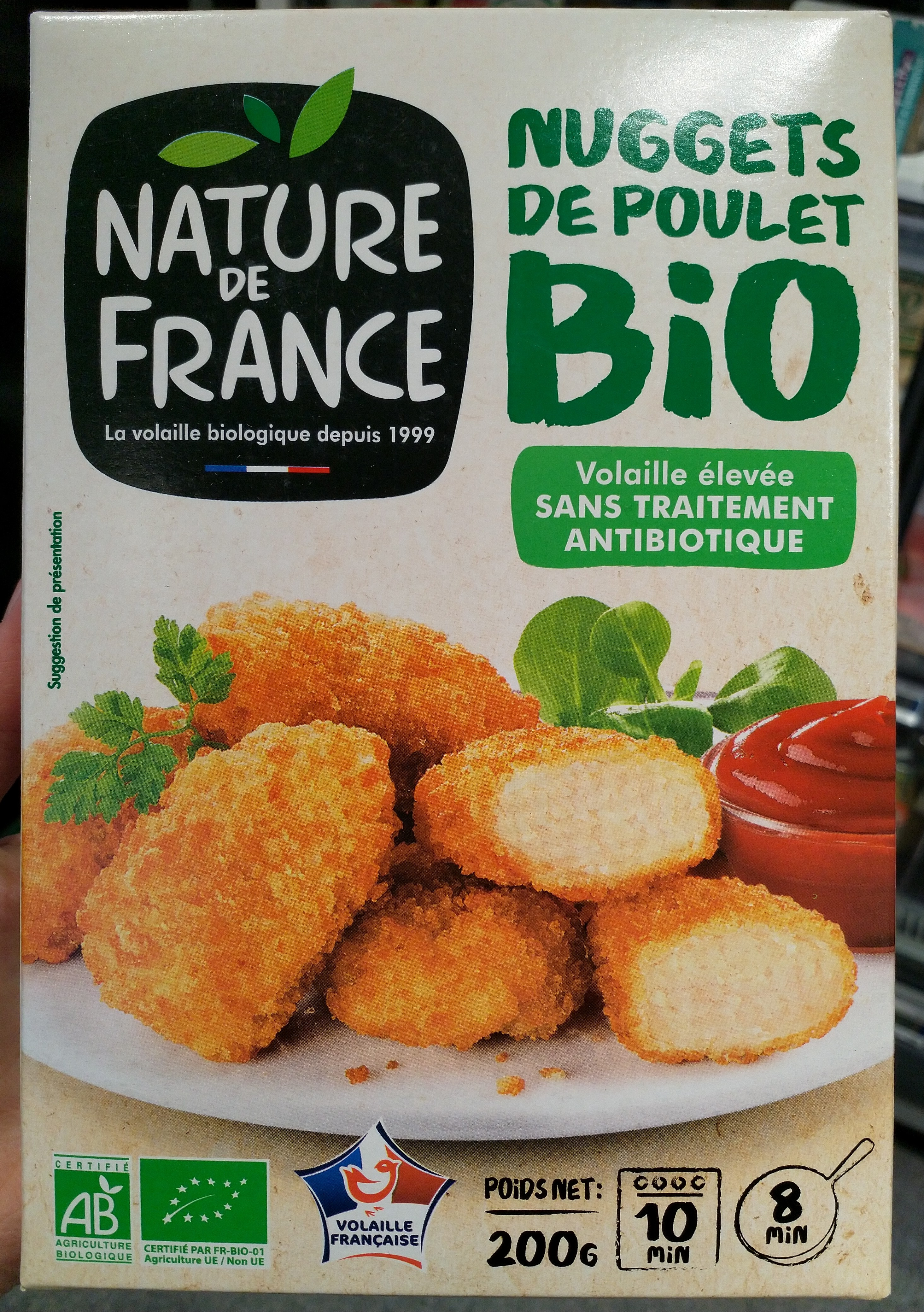Nature de France organic chicken nuggets