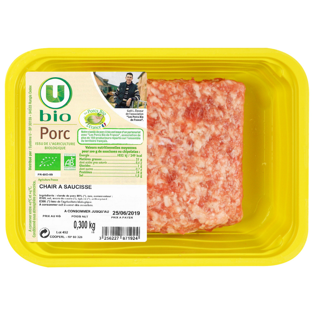 Organic sausage meat U
