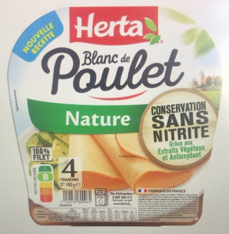 Herta Plain chicken breast, nitrite-free