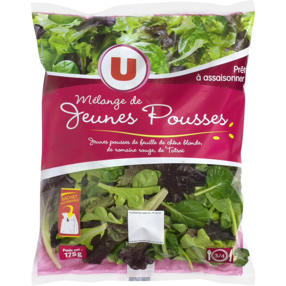 Mixture of baby greens (red and blond lettuce, tat soï) 