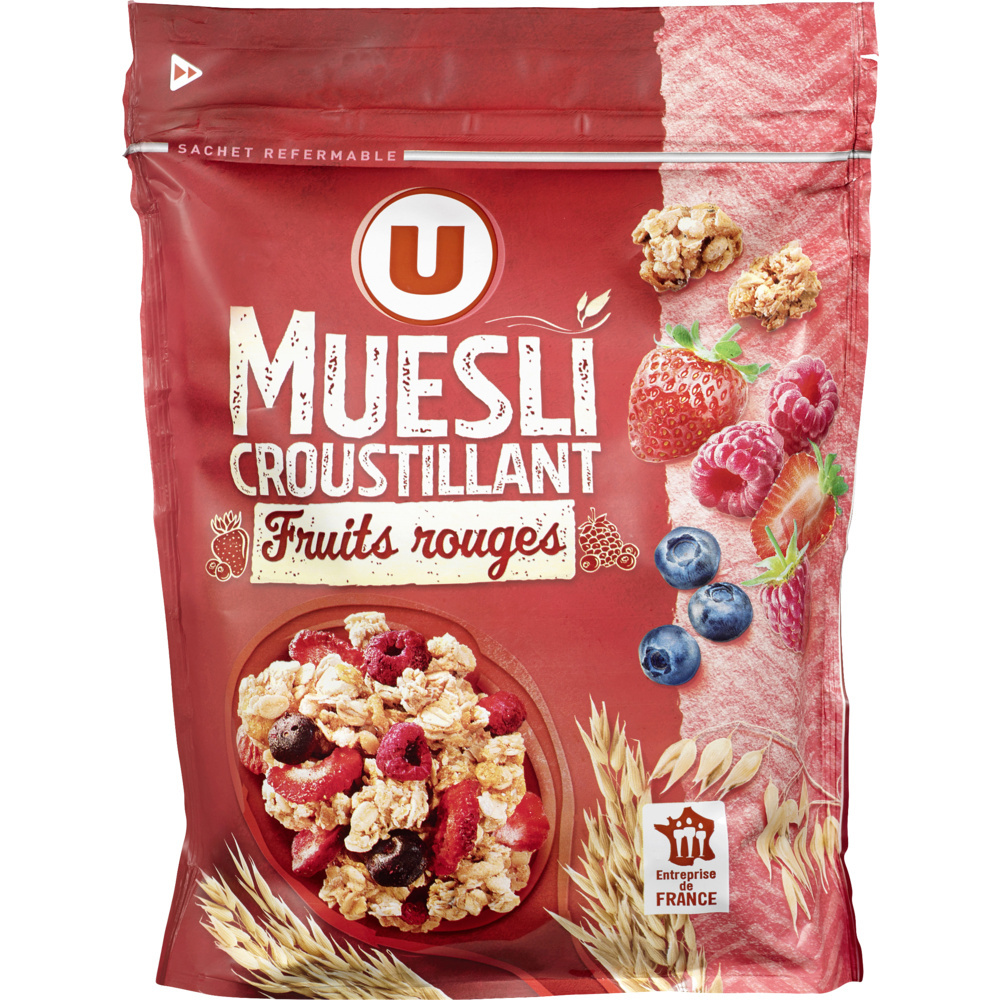 Muesli croustillant aux fruits rouges U