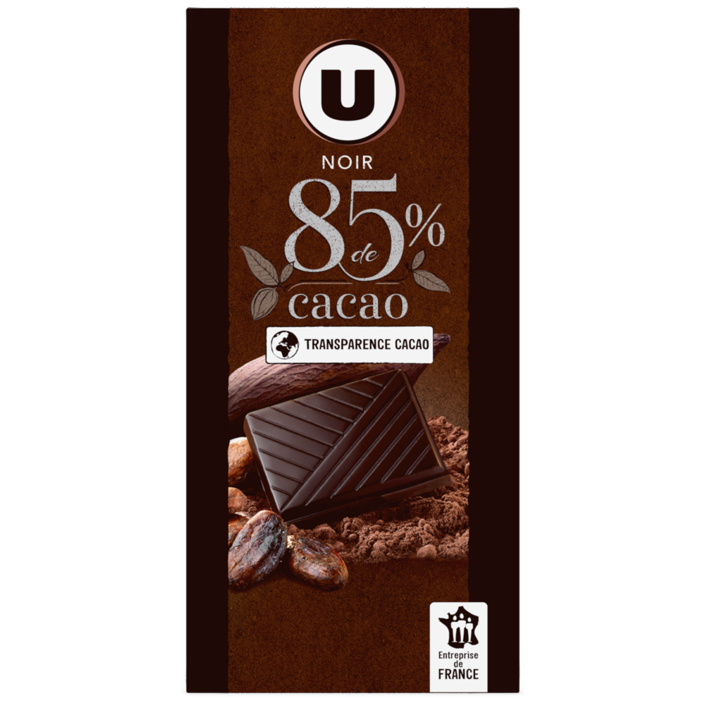 Chocolat noir dégustation 85% de cacao U