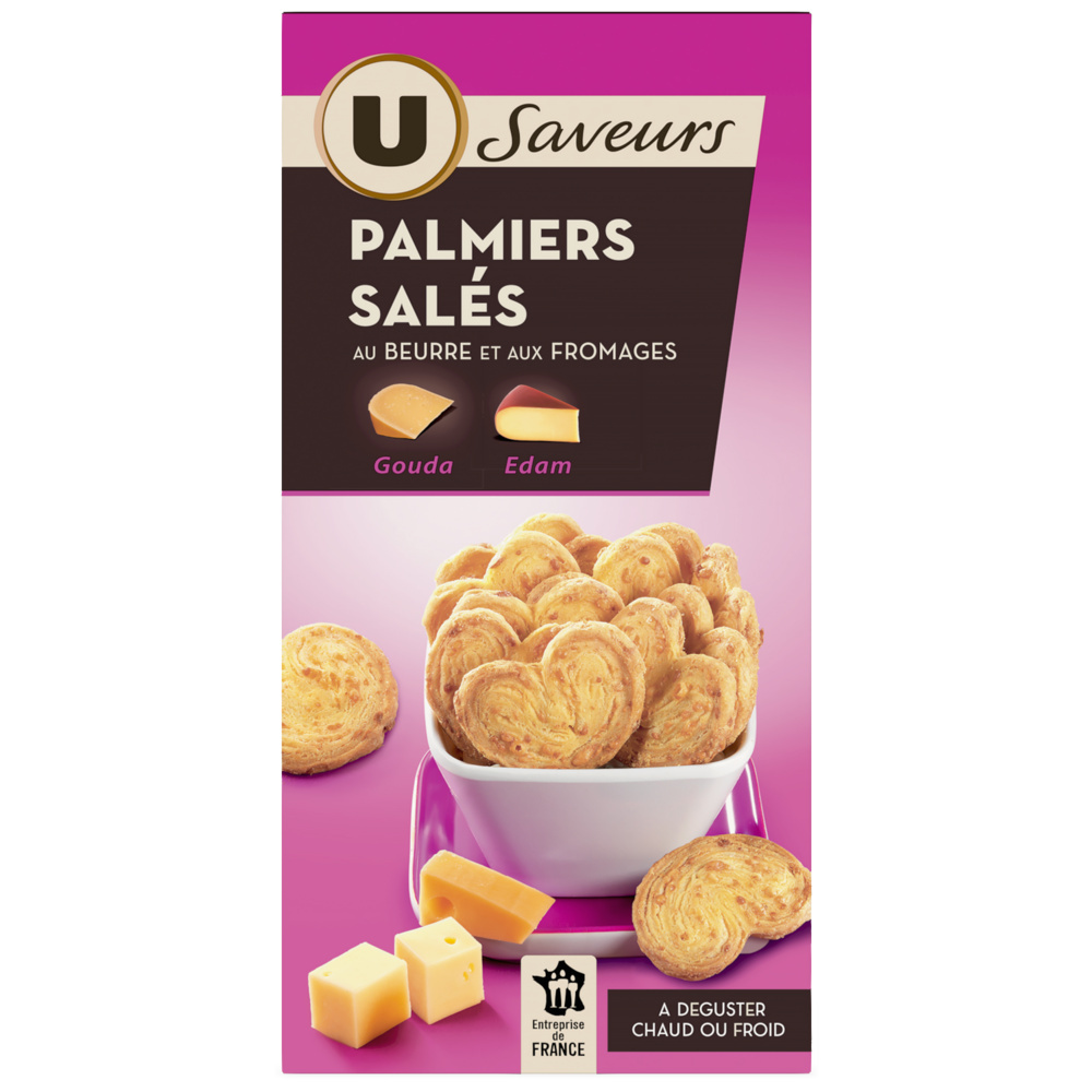 Palmiers salés beurre et fromage U