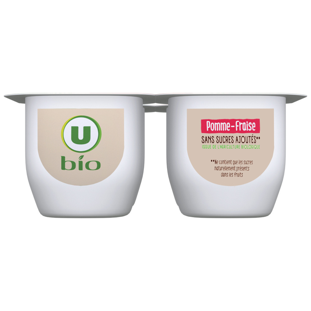 Organic apple and strawberry compote U