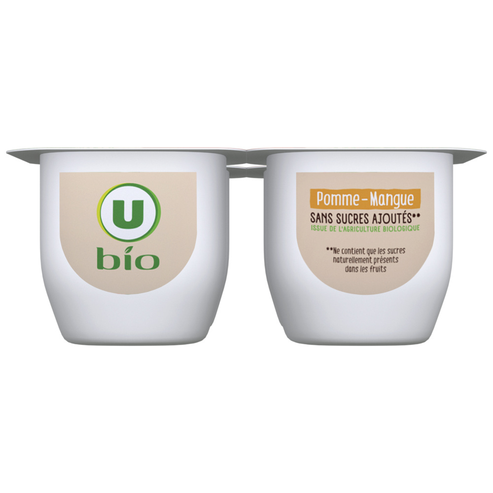 Organic apple and mango compote U