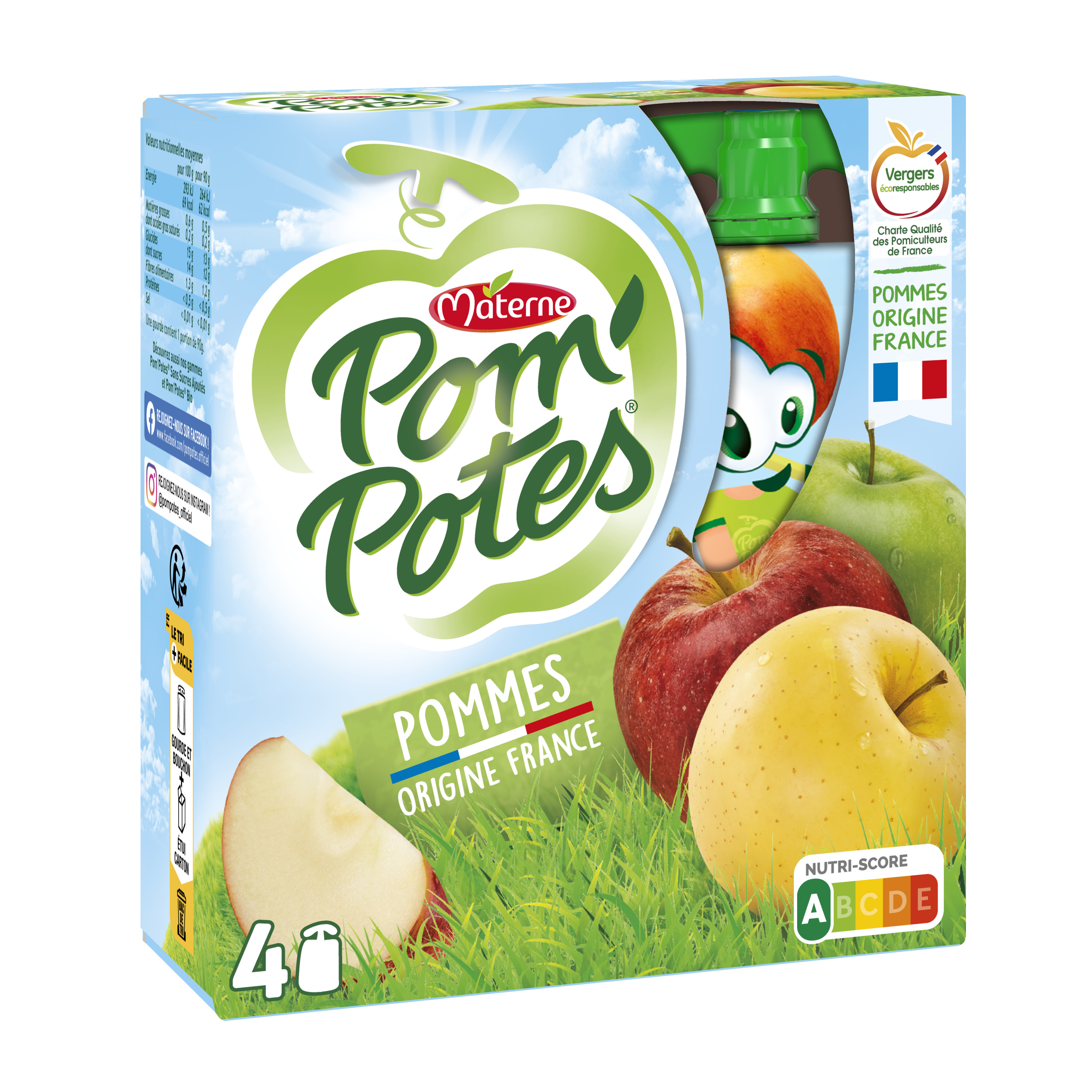 Pom'potes Apple Compotes 4x90g