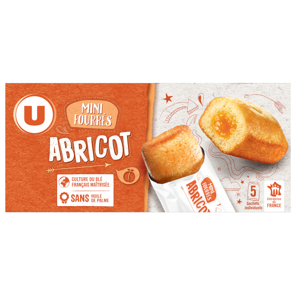 Mini gateaux fourrés abricot U