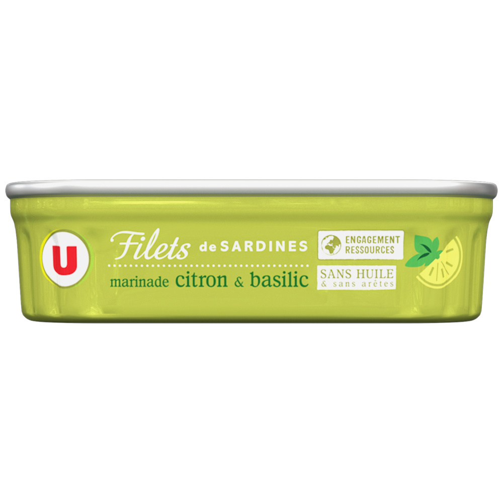 Filets de sardines citron et basilic U