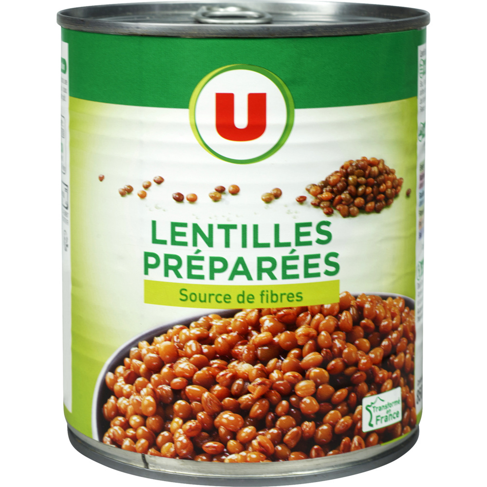 Lentilles préparées U