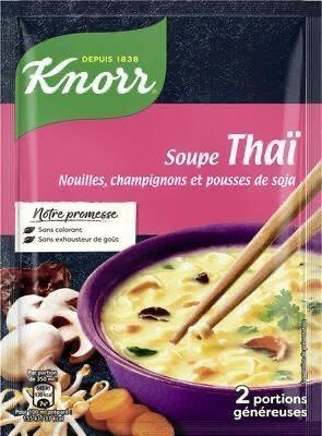 Soupe Thai (Nouilles, champignons et pousses de soja) Knorr 