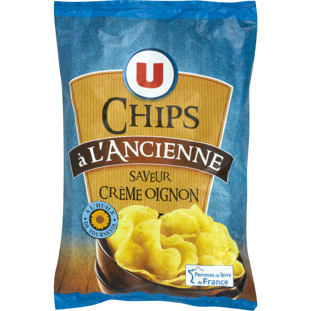Chips à l'ancienne saveur crème et oignon U