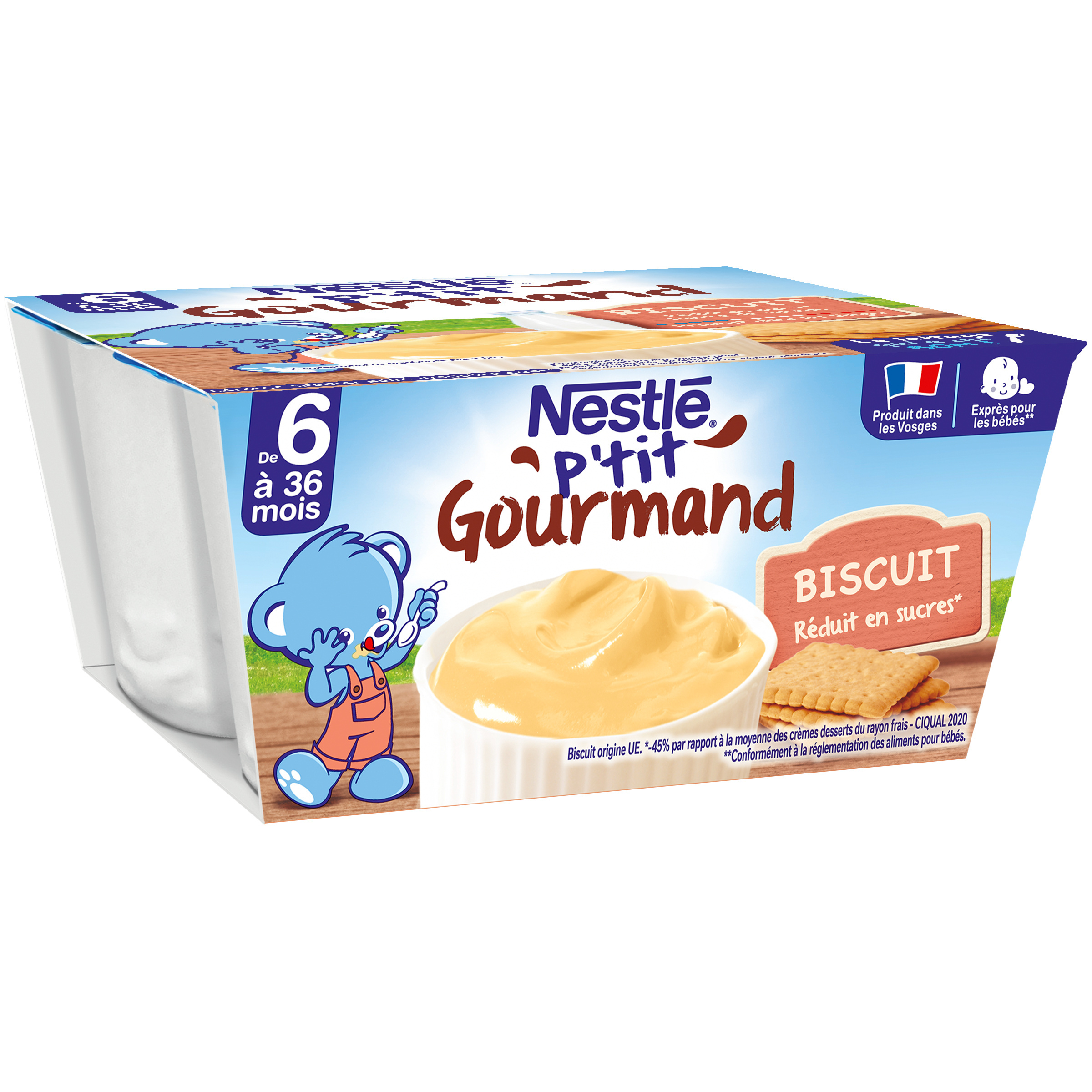  Nestlé P'tit gourmand Biscuit - 4 x 100g - From 6 months 