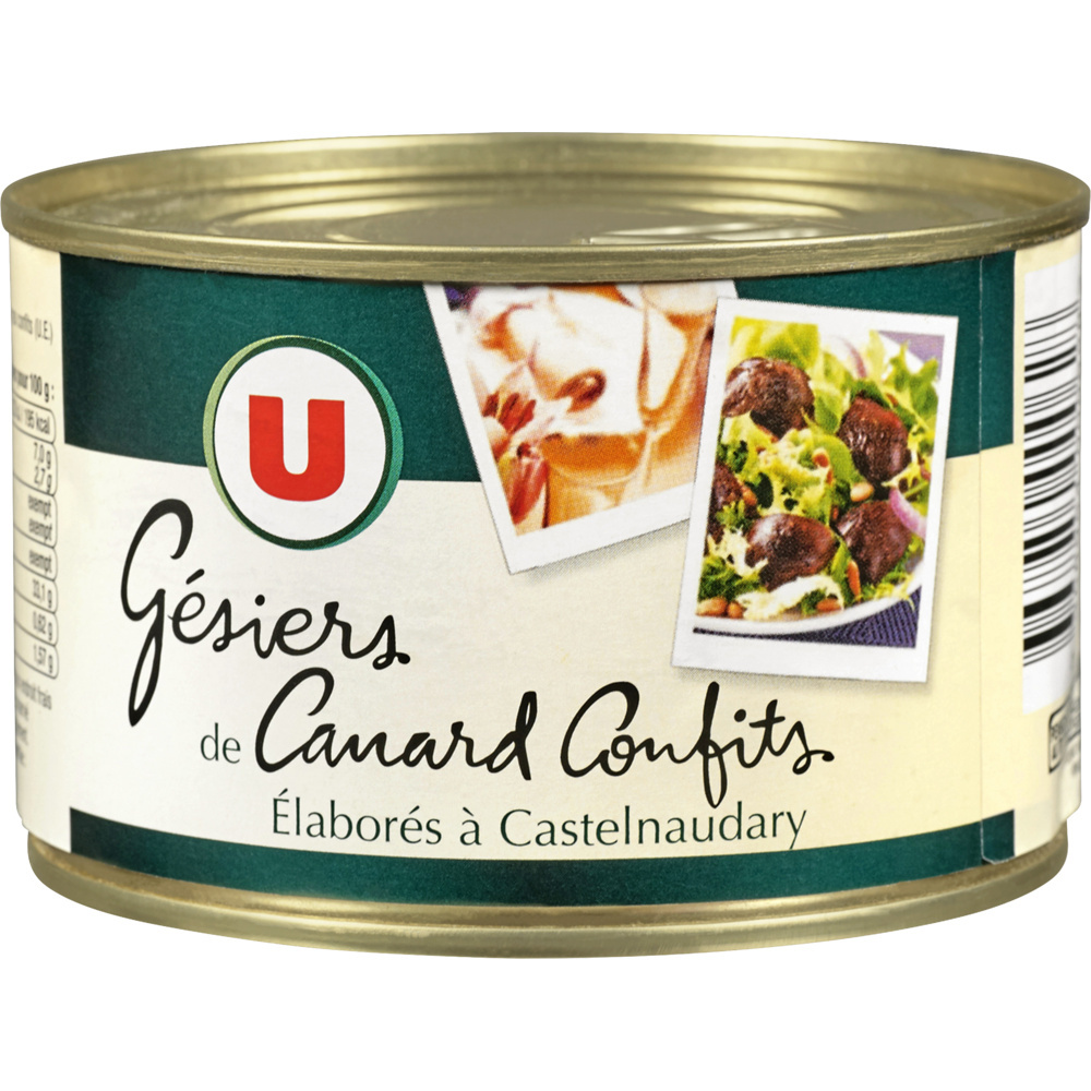 Gésiers de canard confits U