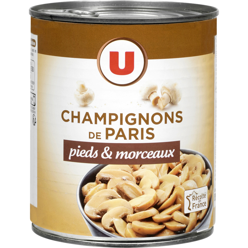 Champignons de Paris pieds et morceaux