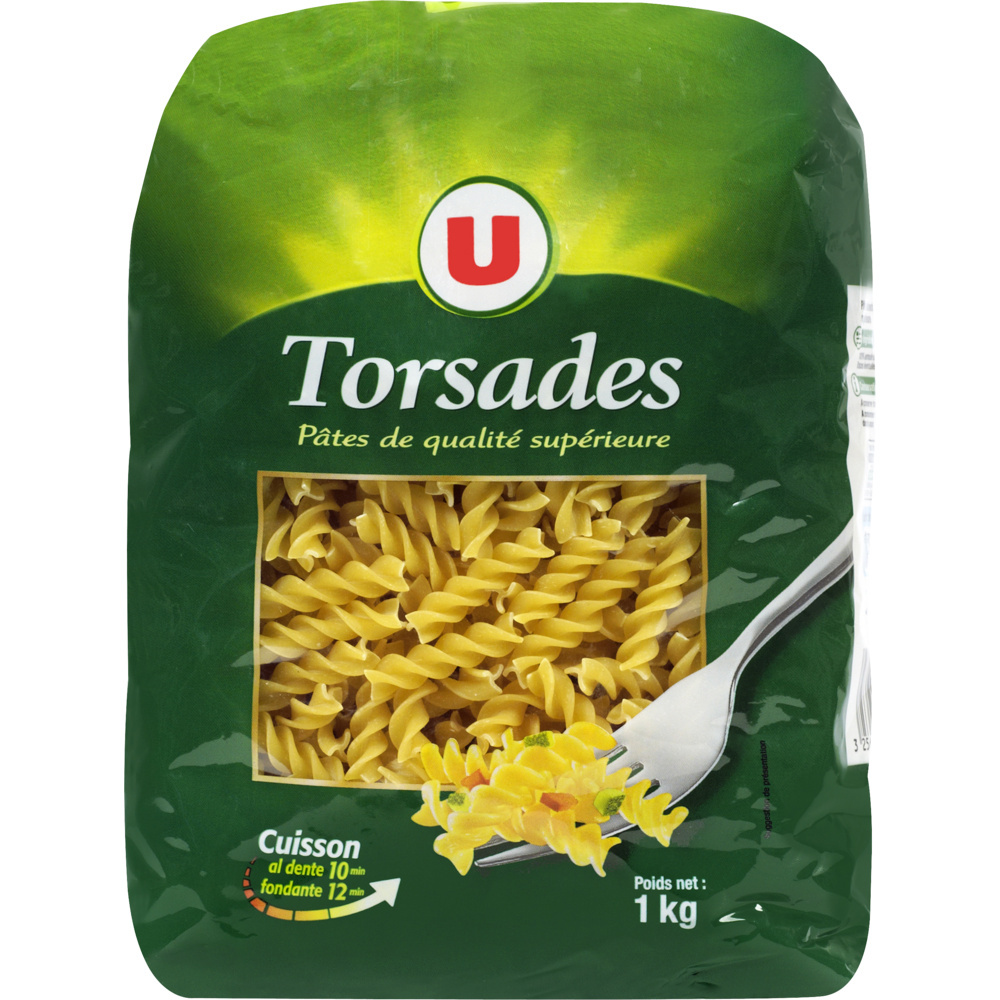 Pâtes torsade qualité supérieure U