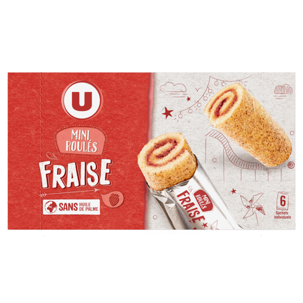Mini roulés à la fraise U 