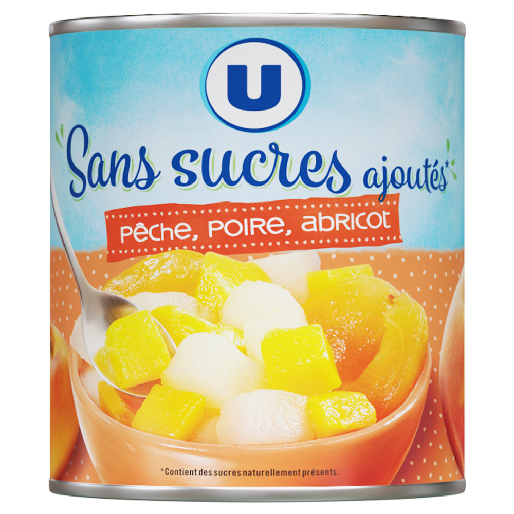 No-sugar-added fruit blend of peaches, pears and apricots.