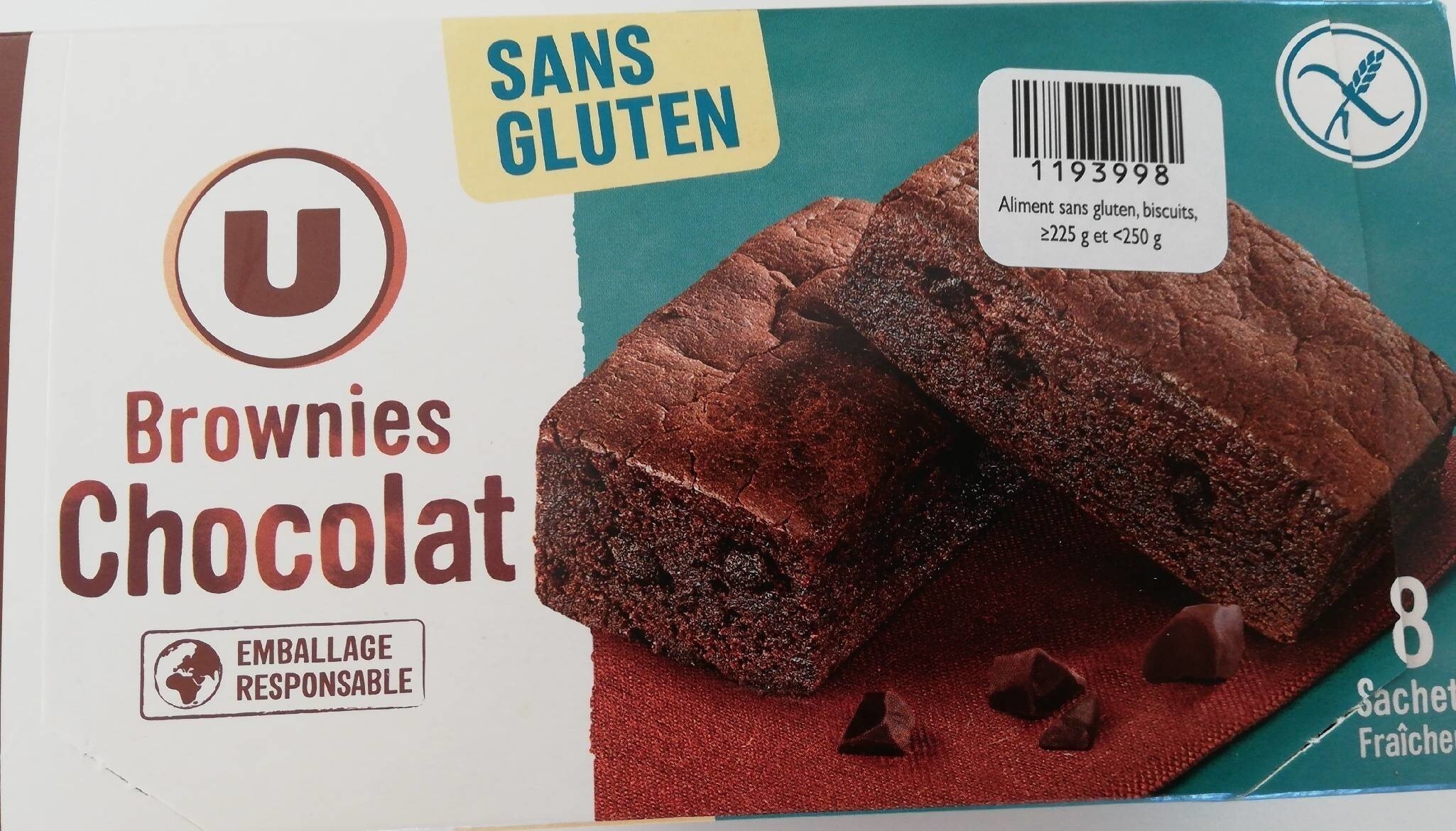 Brownie chocolat sans gluten U